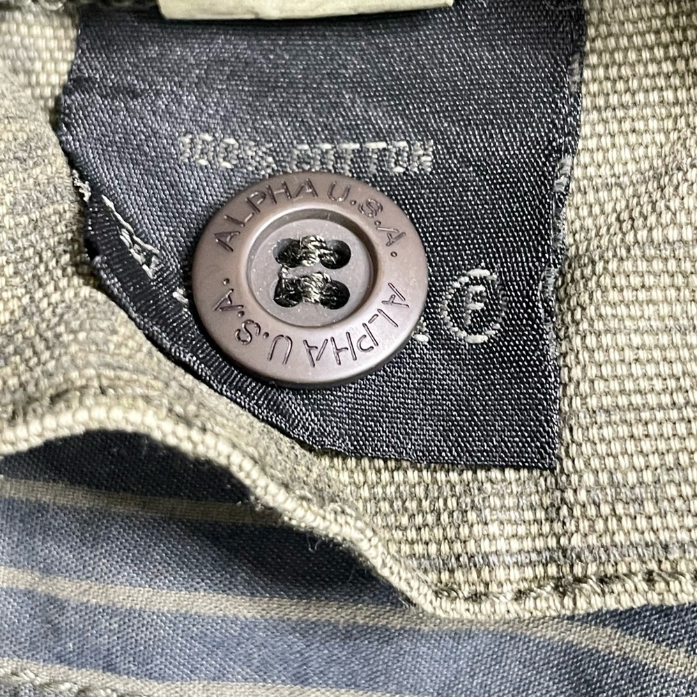 ALPHA INDUSTRIES INC Striped Long Sleeve Button Down Shirt - Picture 5 of 7